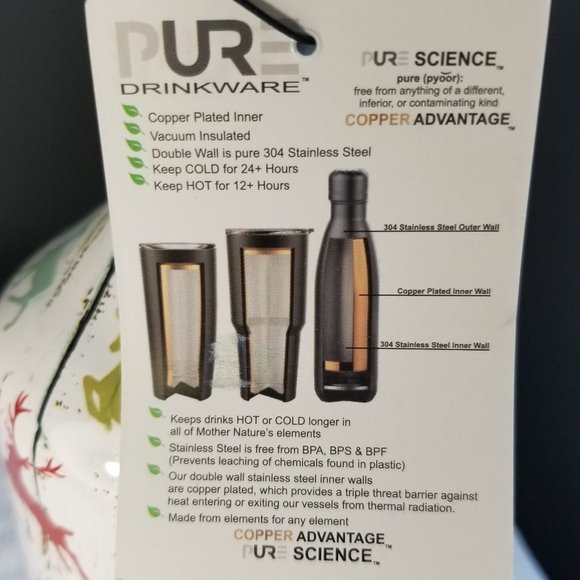 PURE Stainless Steel Deer Pattern 25oz Bottle, Hot/Cold - Picture 3 of 3